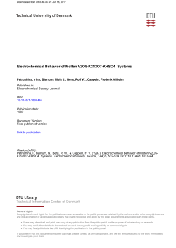 Electrochemical Behavior of Molten V2O5-K2S2O7