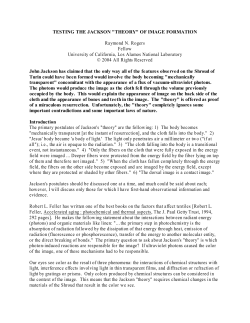 Testing the Jackson Theory - The Shroud of Turin Website
