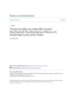MacDiarmid`s Transformations of Burns in A Drunk Man