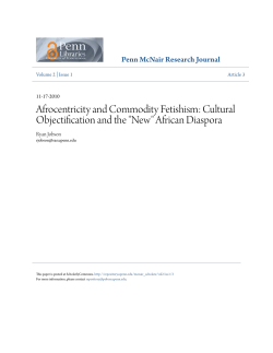 Afrocentricity and Commodity Fetishism: Cultural