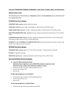 maurices STOREFRONT SIGNAGE STANDARDS | Strip Center