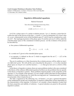 Impulsive differential equations
