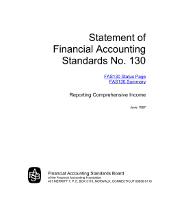 Statement of Financial Accounting Standards No. 130