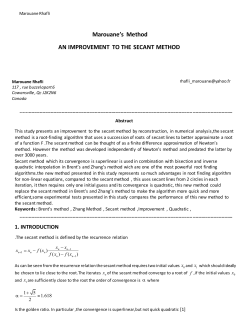 Marouane`s Method AN IMPROVEMENT TO THE SECANT METHOD