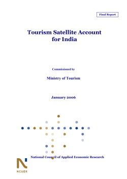 Tourism Satellite Account for India