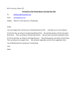 4B Yu Tsun Kiu, Oliver (27) An Email to a Pen Friend about a Two