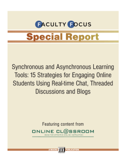 Synchronous and Asynchronous Learning Tools