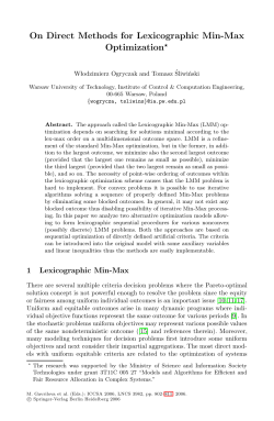 On Direct Methods for Lexicographic Min