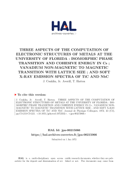 three aspects of the computation of electronic structures of