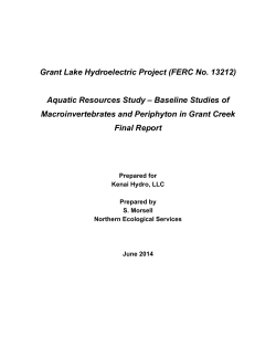 Macroinverterates - Kenai Hydro, LLC