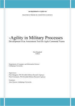 Agility in Military Processes