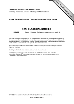 9274 classical studies