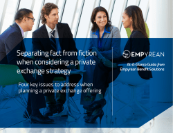 Separating fact from fiction when considering a private exchange