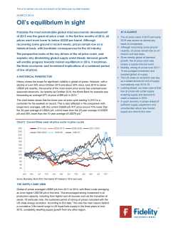 Perspective - Oil`s equilibrium in sight - March 2016