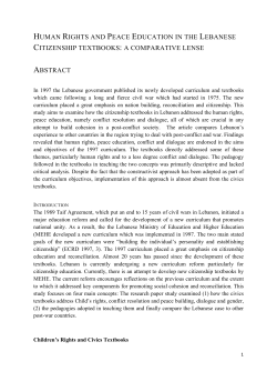 Paper - Centre for Lebanese Studies