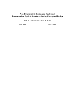 Non-Deterministic Design and Analysis of Parameterized Optical