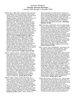 Kentucky Obituaries Danville Advocate-Messenger 1