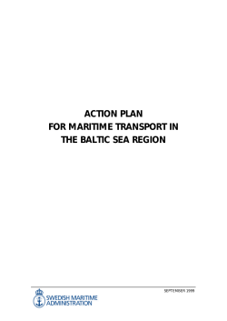 Action Plan for Maritime Transport in the Baltic Sea Region