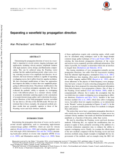Separating a wavefield by propagation direction
