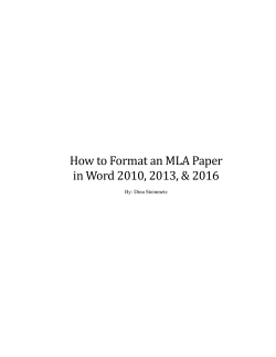 How to Format an MLA Paper