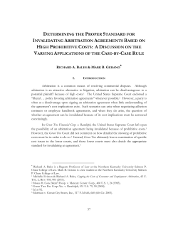 Determining the Proper Standard for Invalidating Arbitration