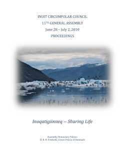Proceedings - Inuit Circumpolar Council