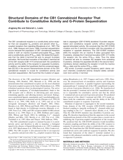 Structural Domains of the CB1 Cannabinoid Receptor That