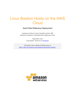 Linux Bastion Hosts on the AWS Cloud