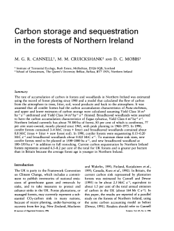 Carbon storage and sequestration in the forests of Northern Ireland