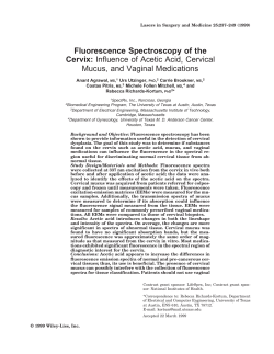 Fluorescence spectroscopy of the cervix: Influence of acetic acid