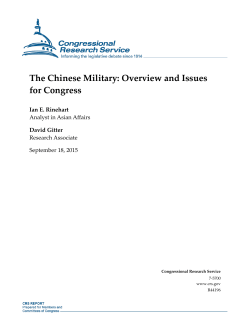 CRS.- The Chinese Military: Overview and Issues for Congress.