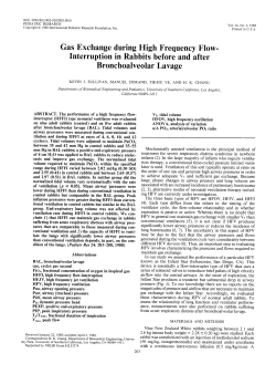 Gas Exchange during High Frequency Flow- Interruption in