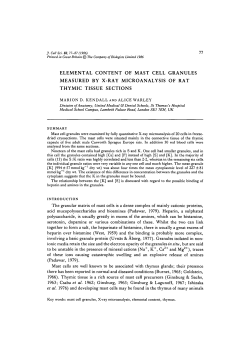 elemental content of mast cell granules