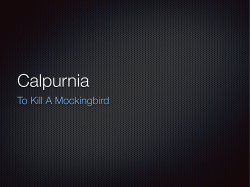 Calpurnia - Character Slides