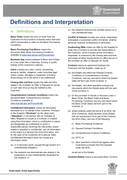 Definitions and Interpretations document