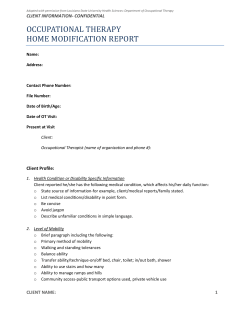 Louisiana State University Home Modification Report