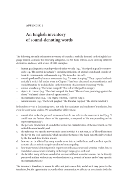 An English inventory of sound-denoting words