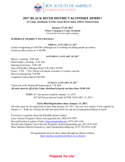 2017 klondike package - Patriots` Path Council