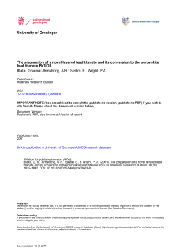 The preparation of a novel layered lead titanate and its