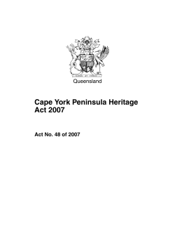 Cape York Peninsula Heritage Act 2007