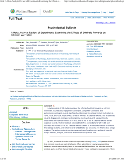 Ovid: A Meta-Analytic Review of Experiments Examining the Eff