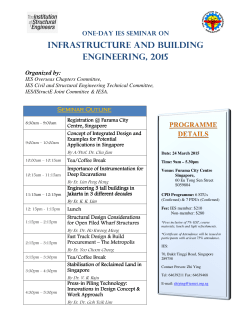 Infrastructure and Building Engineering, 2015