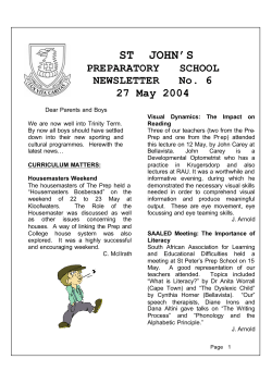 Newsletter No 6 - St John`s College