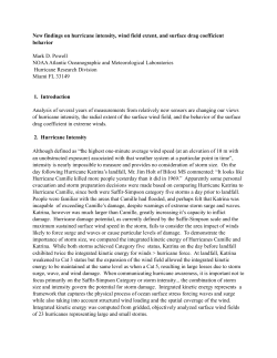 New findings on hurricane intensity, wind field extent, and surface