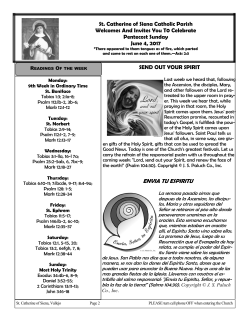 Current Parish Bulletin - St. Catherine of Siena Catholic Church