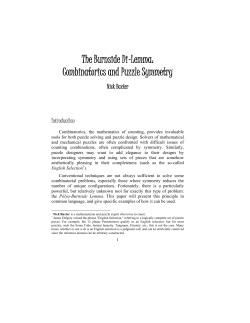 The Burnside Di-Lemma: Combinatorics and Puzzle Symmetry