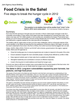 Food Crisis in the Sahel