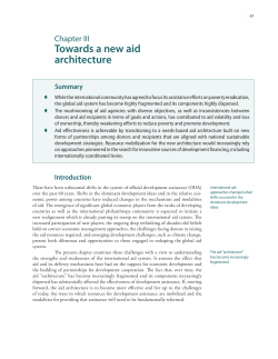 Towards a new aid architecture