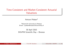 Time-Consistent and Market-Consistent Actuarial Valuations