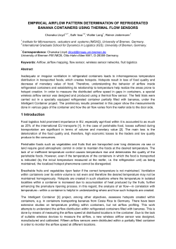 Empirical airflow pattern determination of refrigerated banana